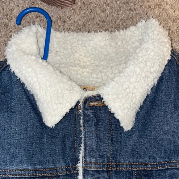 Vintage Men's Blue Sherpa-Lined Denim Jacket - Picture 14 of 14